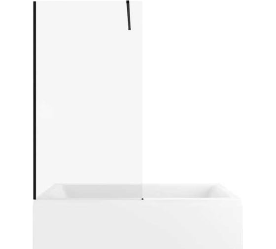 Изображение товара Душевая перегородка ALLEN BRAU INFINITY 3, на борт ванны, 8мм, 800(815-825мм) прозрачная, черный браш 3.21063.BBA 00323855