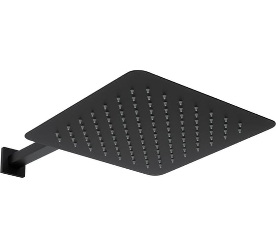 Изображение товара Верхний душ ALLEN BRAU Slim INFINTY, нерж.сталь #304, 300x300мм. держатель 430мм, черный матовый 5.21A19-31 00298838