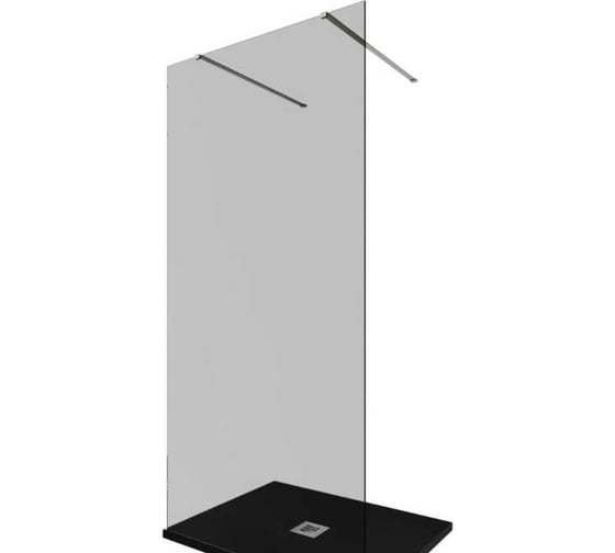 Изображение товара Душевая перегородка ALLEN BRAU INFINITY 2, 8мм, 1000(990мм) тонированная, серебро браш 3.21038.BA.T 00323830