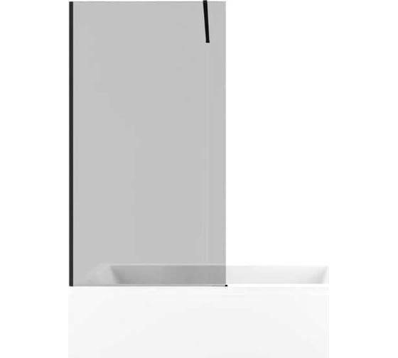 Изображение товара Душевая перегородка ALLEN BRAU 3.21064.BBA.T INFINITY 3, на борт ванны, 8мм, 800(815-825мм) тонированная, черный браш 00323856