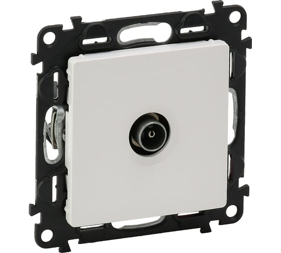 Изображение товара Розетка Legrand Valena LIFE  ТВ c топологией "звезда" 0-2400 МГц.С лицевой панелью.Белая 753451