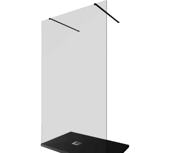 Изображение товара Душевая перегородка ALLEN BRAU INFINITY 2, 8мм, 1200(1190мм) тонированная, черный браш 03.21046.BBA.T 0323838