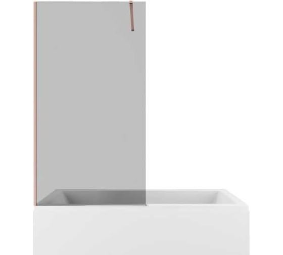 Изображение товара Душевая перегородка ALLEN BRAU 3.21066.60.T INFINITY 3, на борт ванны, 8мм, 800(815-825мм) тонированная, медь браш 00323858