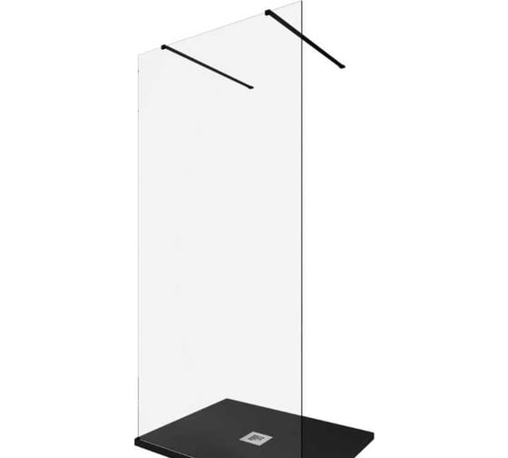 Изображение товара Душевая перегородка ALLEN BRAU INFINITY 2, 8мм, 1000(990мм) прозрачная, черный браш 3.21039.BBA 00323831