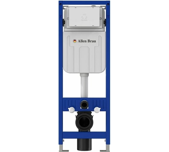 Изображение товара Инсталляция для подвода унитаза ALLEN BRAU PNEUMATIC SLIM, патрубки, б/кнопки смыва 1117x138x380мм 9.11102.20 00325594