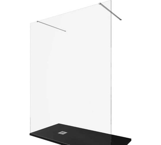 Изображение товара Душевая перегородка ALLEN BRAU INFINITY 2, 8мм, 1600(1590мм) прозрачная, серебро браш 3.21055.BA 00323847