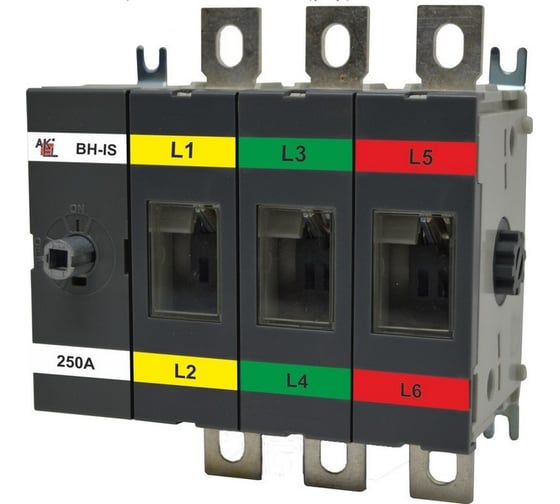 Изображение товара Выключатель-разъединитель AKEL ВН-IS-D3P-250A-В без ручки управления, 1 шт 803059