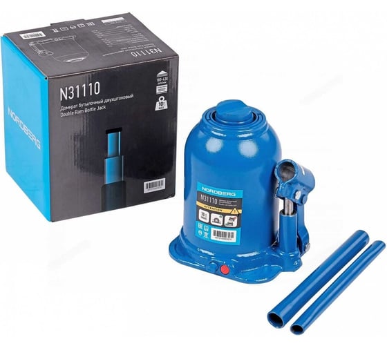 Изображение товара Бутылочный двухштоковый домкрат NORDBERG 10 т N31110