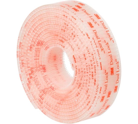 Изображение товара Многоразовая застёжка 3M Dual Lock SJ356B прозрачная, 25 мм х 2,5 м 7100123340