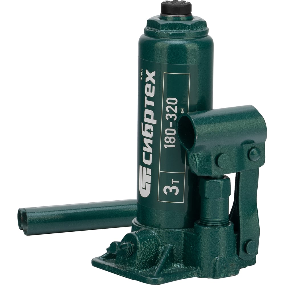 Изображение товара Гидравлический бутылочный домкрат СИБРТЕХ 3 тонны 180-320 мм модель 50801