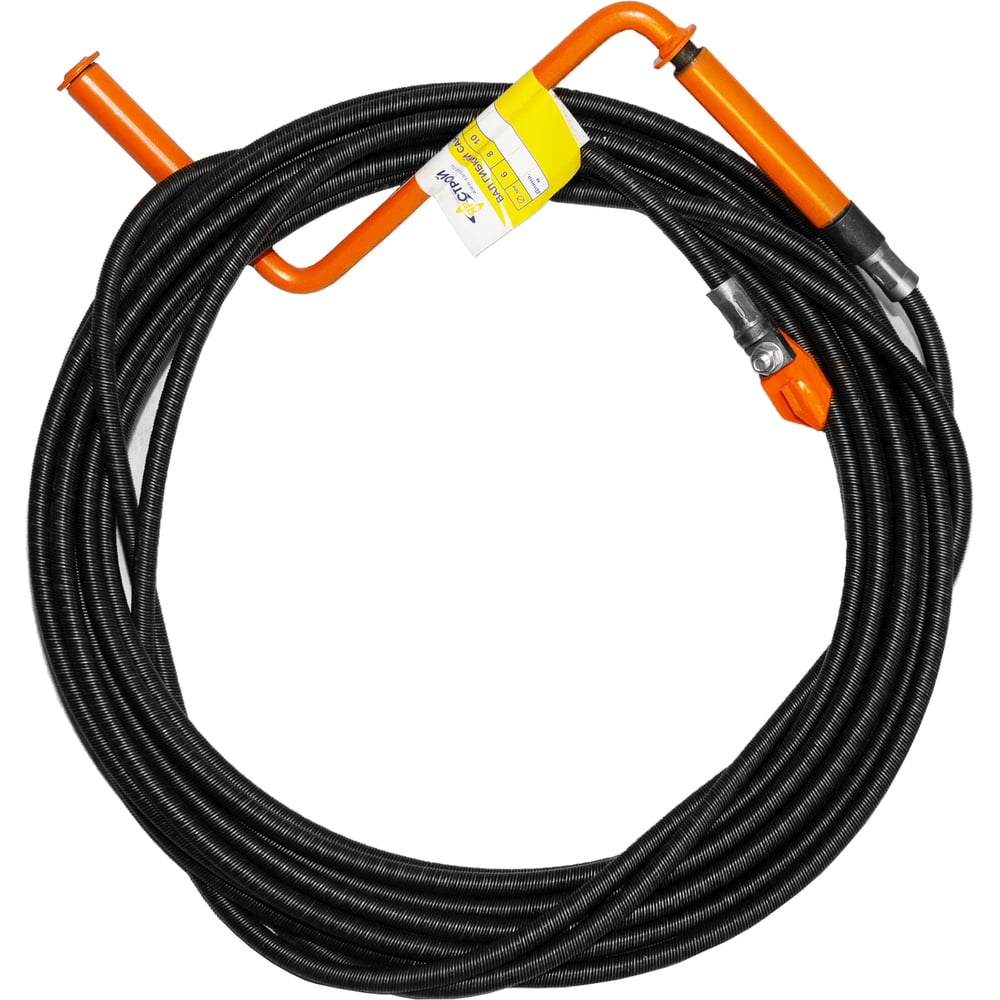 Изображение товара Профессиональный сантехнический трос с насадкой и пробойником 12 мм 15 м