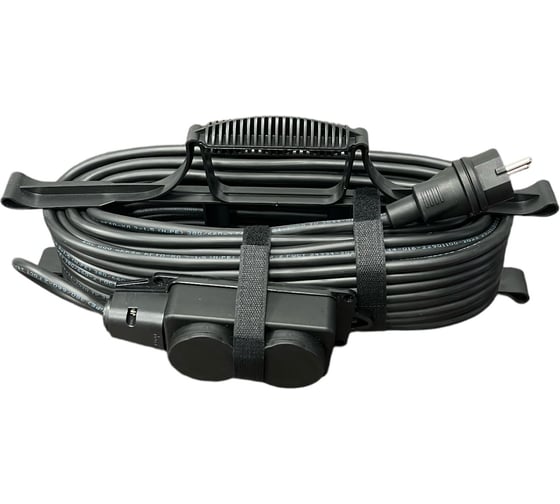 Изображение товара Силовой удлинитель на рамке iTOK с заземлением серии iCONNECT КГтп-ХЛ 3x1,5 мм 2 гнезда IP44 ГОСТ 15 м i-CONNECT-SUR-KG-315-2-44-15