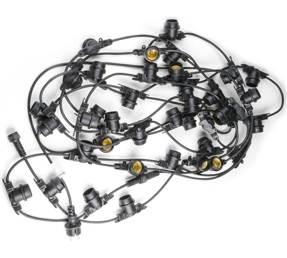 Изображение товара Гирлянда Uniel UDL-K111 80/E27/20M IP65 BLACK BELT-LIGHT Белт-Лайт, 20м + 1,5м сетевой шнур UL-00006441
