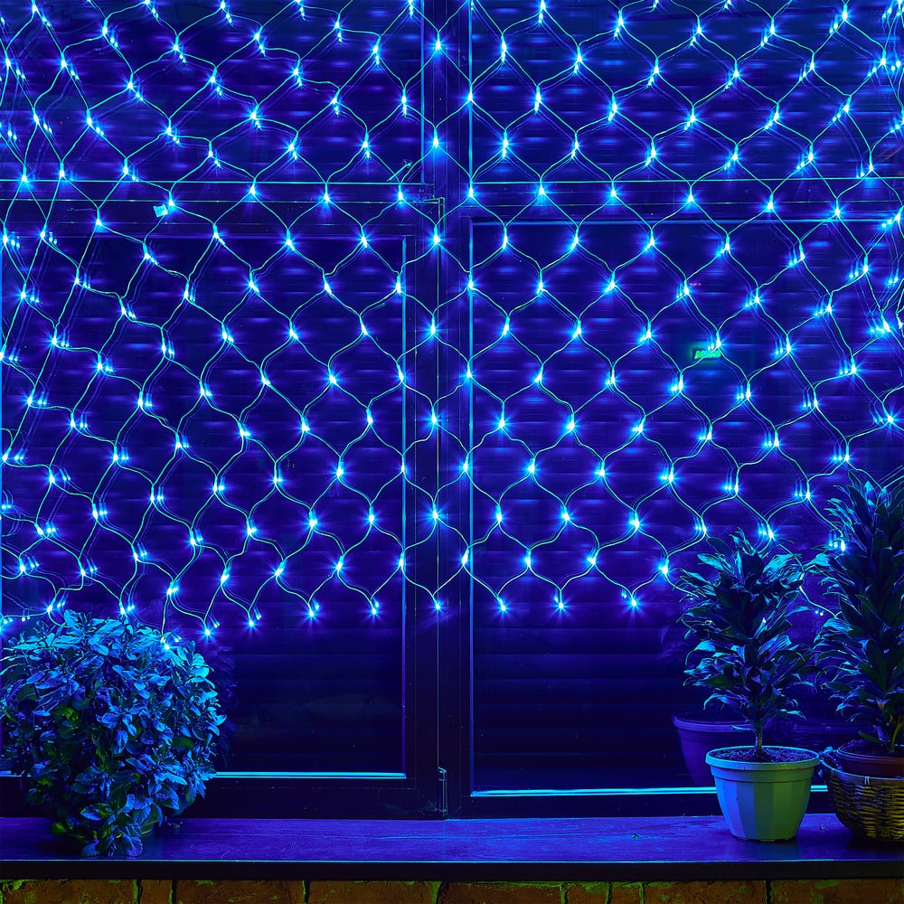 Изображение товара Светодиодная сетка Uniel ULD-N2520-240/DTA BLUE IP20 с контроллером