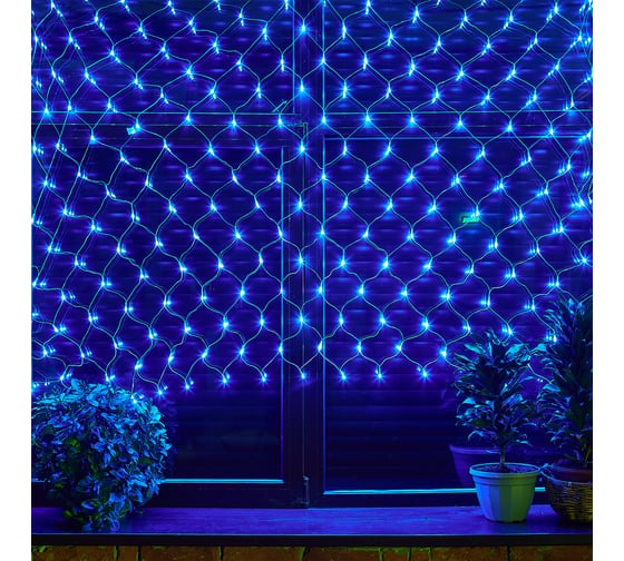 Изображение товара Светодиодная сетка Uniel ULD-N2520-240/DTA BLUE IP20 с контроллером, 7938