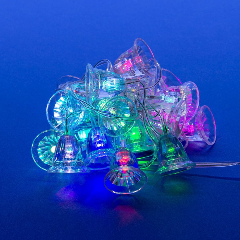 Изображение товара Светодиодная гирлянда Uniel RGB IP20 20 ламп 2.8м Колокольчики