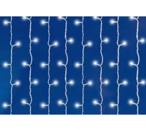 Изображение товара Светодиодный занавес Uniel ULD-C2030-240/TWK WHITE IP67 с эффектом мерцания, 3х2м. UL-00001356