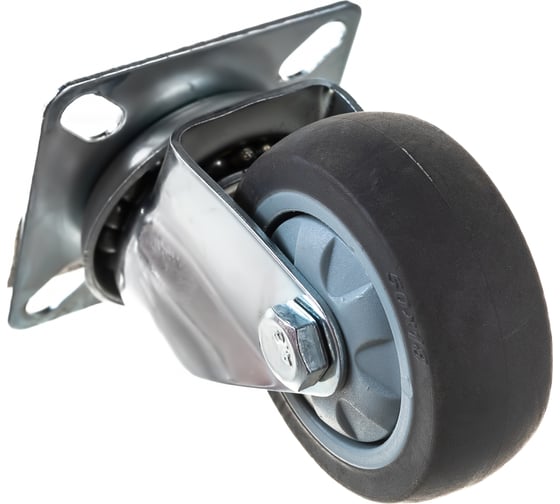 Изображение товара Колесо темно-серая мягкая гладкая резина поворотное SCG25 50 мм MFK-TORG 8053050М