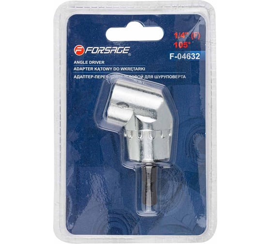 Изображение товара Адаптер-переходник угловой 1/4"(F), в блистере для шуруповерта Forsage F-04632(49019)