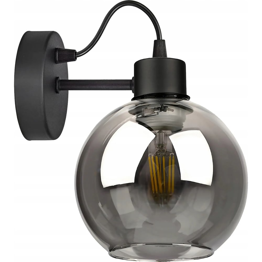 Изображение товара Бра De Fran B-1132, Е27 40Вт, серия ВЕГА BK черный с дымчатым стеклом B-1132 BK