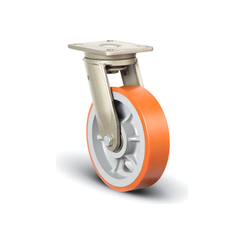 Изображение товара Поворотное промышленное колесо 300 мм MFK-TORG EV01-VBP-300 с полиуретановой контактной частью