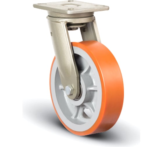 Изображение товара Колесо полиуретановое сверхмощное поворотное 300 мм MFK-TORG EV01-VBP-300