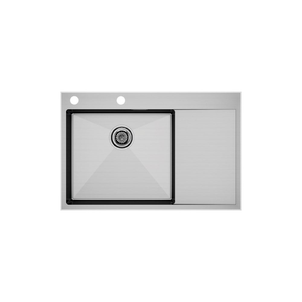 Изображение товара Мойка из нержавеющей стали Paulmark ATLAN L-EDGE брашированная, врезная, прямоугольная