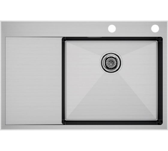 Изображение товара Кухонная мойка Paulmark KRONER-EDGE 78F, брашированная нержавеющая сталь, правая, 780х510мм, PM777851-BSR