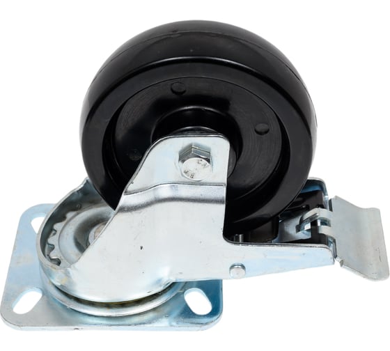 Изображение товара Колесо термостойкое фенольное поворотное с тормозом 100 мм MFK-TORG EM01-BKB-100-F