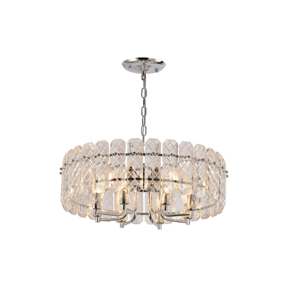 Изображение товара Люстра Rivoli Whitney 1050308 с 8 цоколями Е14 и хрусталем стиль классика