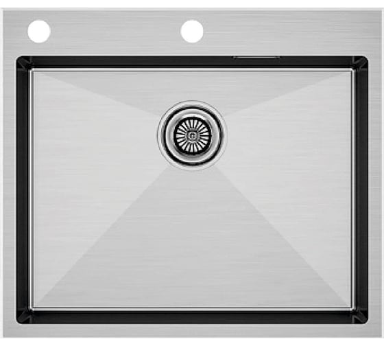 Изображение товара Мойка из нержавеющей стали Paulmark BRIM-EDGE брашированная нерж. сталь, 590x510мм PM775951-BS