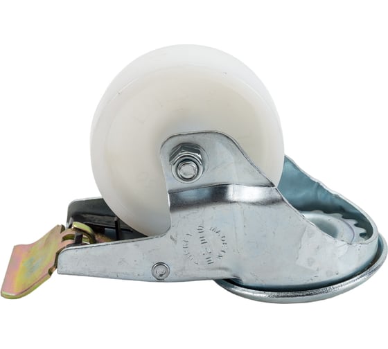 Изображение товара Колесо нейлоновое поворотное под болт М12 с тормозом 80 мм MFK-TORG EM04-ZKZ-80 F