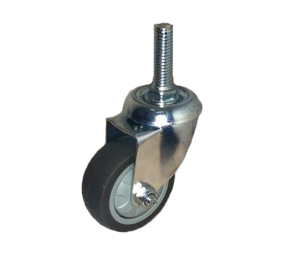 Изображение товара Колесо темно-серая мягкая гладкая резина крепление болтом М10 SCTG93 75 мм MFK-TORG 8062075M