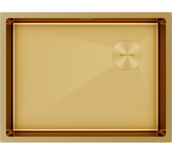 Изображение товара Кухонная мойка Paulmark NEXT-SKEW 58 UNI, брашированное золото, 580х440мм, PM885844-BG