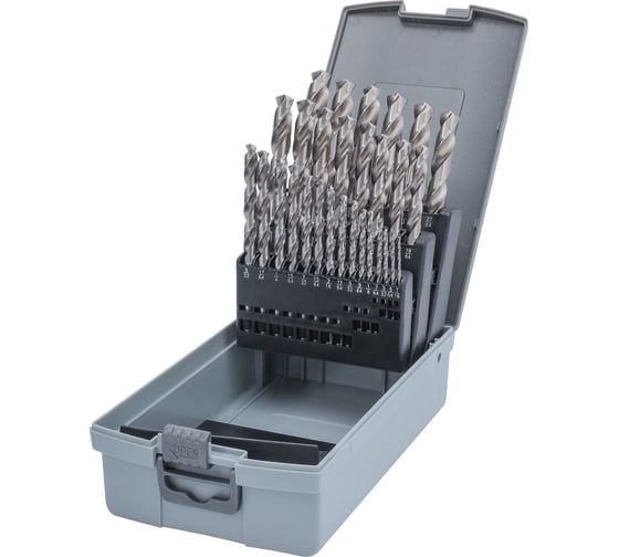 Изображение товара Набор сверл по металлу 1/16"-1/2", DIN338, HSS-G, 135°, 29 шт H-Tools 214851ROHT
