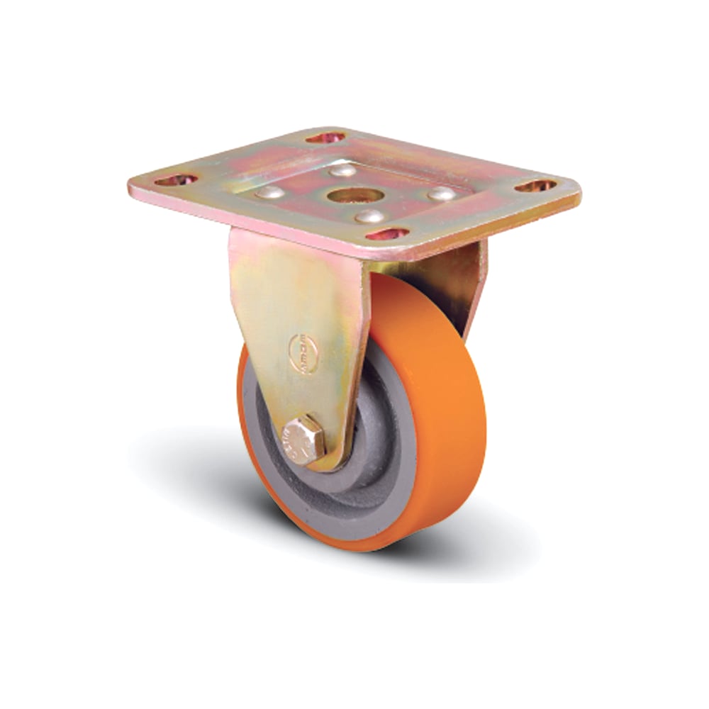 Изображение товара Полиуретановое колесо MFK-TORG 100 мм прочное и надежное для промышленности