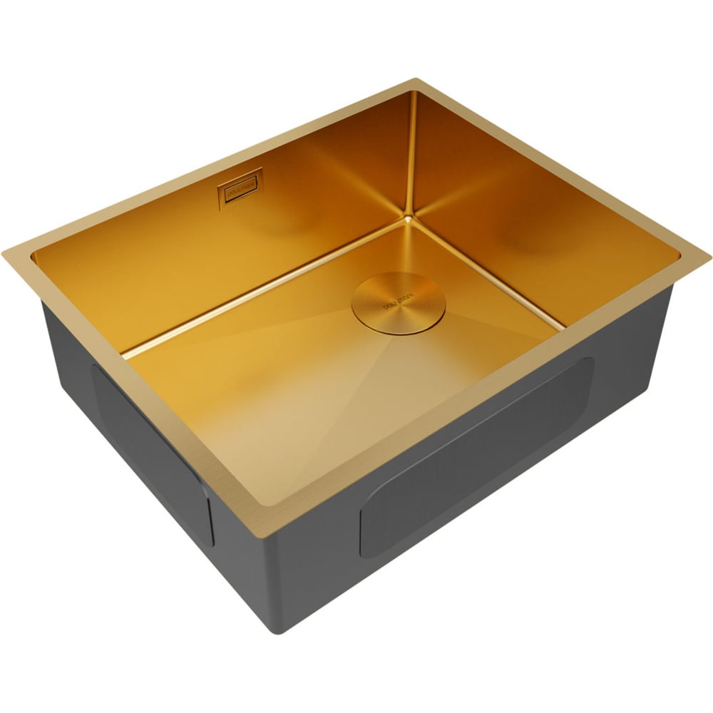 Изображение товара Кухонная мойка Paulmark NEXT-SKEW 54 UNI брашированное золото 540х440мм