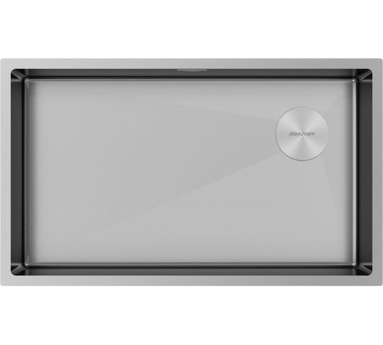 Изображение товара Кухонная мойка Paulmark NEXT-SKEW 74 UNI, брашированная нержавеющая сталь, 740х440мм, PM887444-BS