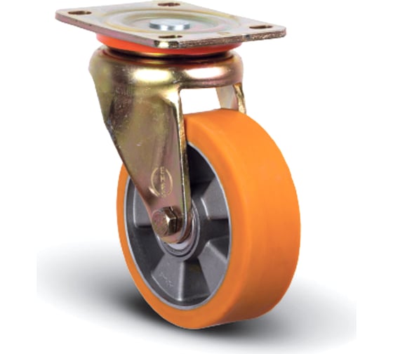 Изображение товара Колесо полиуретановое поворотное 100 мм MFK-TORG ED01-ABP-100