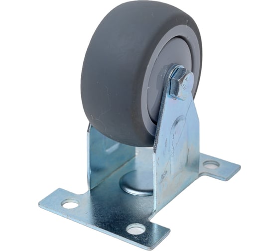 Изображение товара Колесо темно-серая мягкая гладкая резина неповоротное FCG25 50 мм MFK-TORG 8052050М