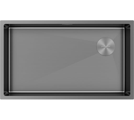 Изображение товара Кухонная мойка Paulmark NEXT-SKEW 74 UNI, вороненая сталь,740х440мм, PM887444-GM