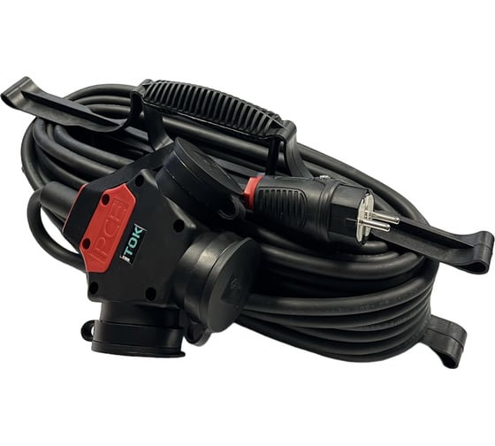 Изображение товара Силовой удлинитель на рамке iTOK с заземлением серии iCONNECT PRO ПВС 3x2,5 мм 3 гнездa IP44 ГОСТ 15 м i-CONNECT-PRO-SUR-PVS-325-3-44-15