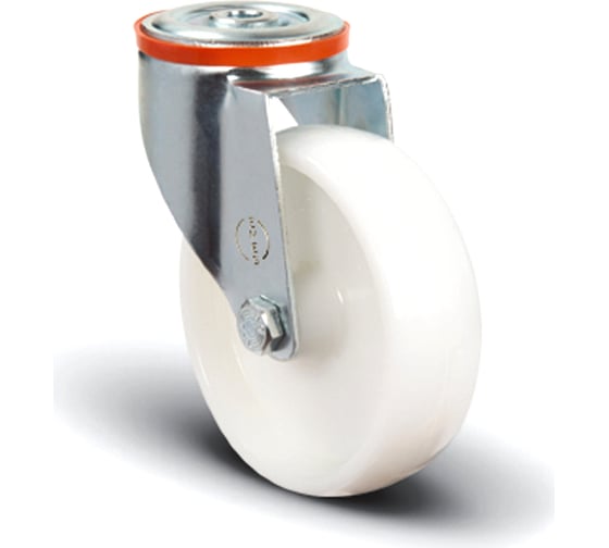 Изображение товара Колесо нейлоновое поворотное под болт М12 125 мм MFK-TORG EM04-ZKZ-125