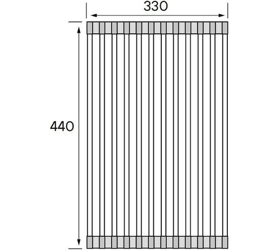 Изображение товара Ролл-мат Paulmark  COLUMNA вороненая сталь, 330x440 мм C440-GM
