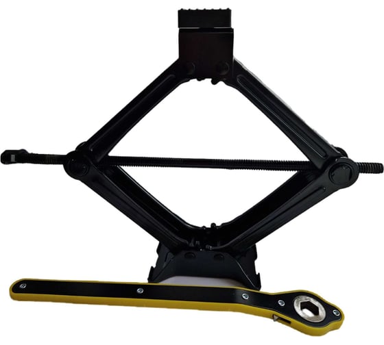 Изображение товара Домкрат винтовой ромбический Avto Vins 2 тонны, с трещоткой, резиновая опора 110-400 мм 4519082