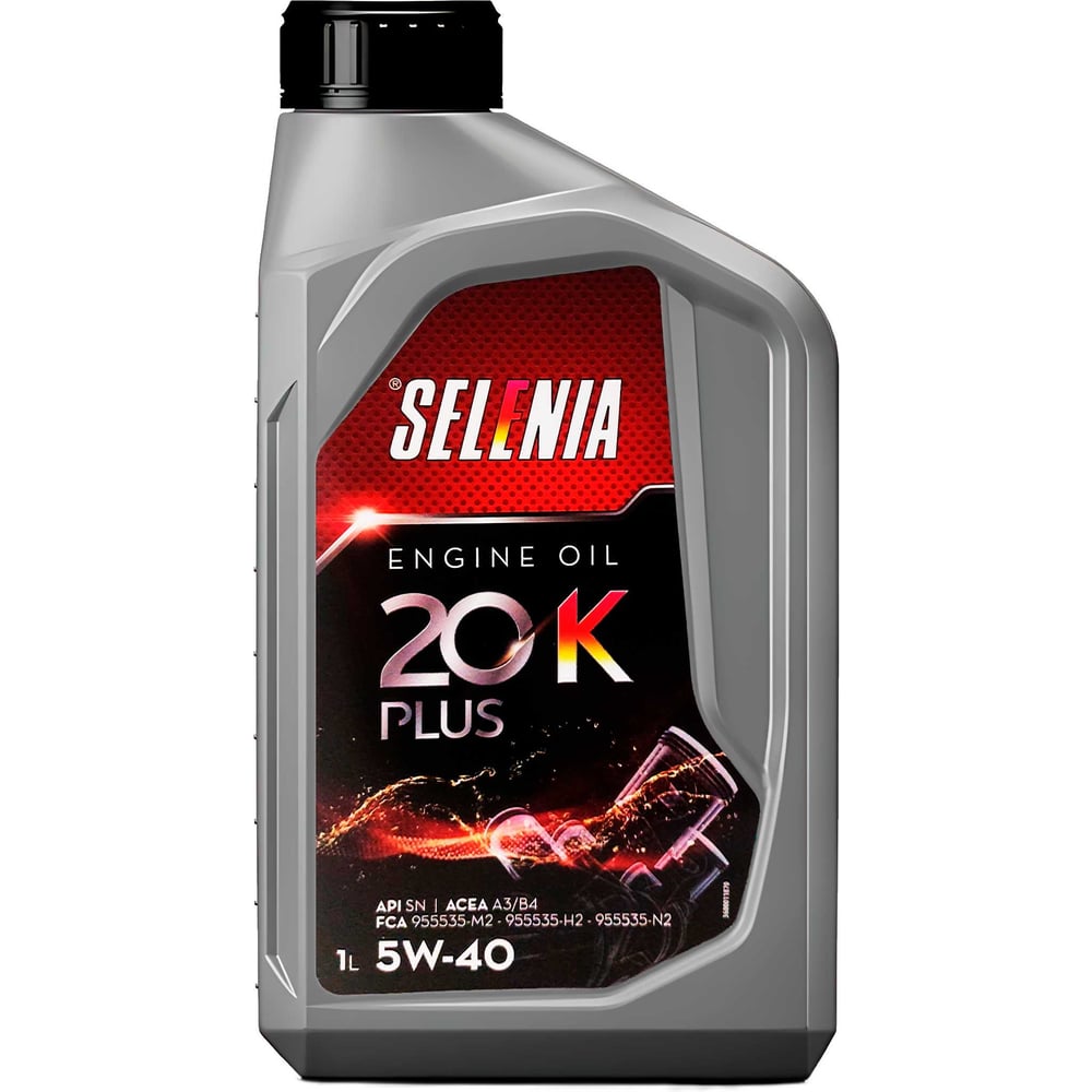 Изображение товара Моторное масло Petronas SELENIA 20 К PLUS синтетическое, 5W40, 1л, API SN, ACEA A3/B4 70651E18EU