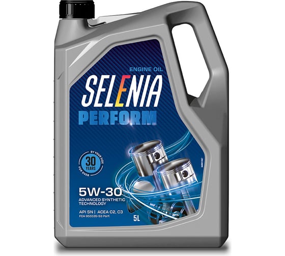 Изображение товара Моторное масло Petronas SELENIA PERFORM W.R синтетическое, 5W30, 5 л, ACEA C2, C3 70653M12EU