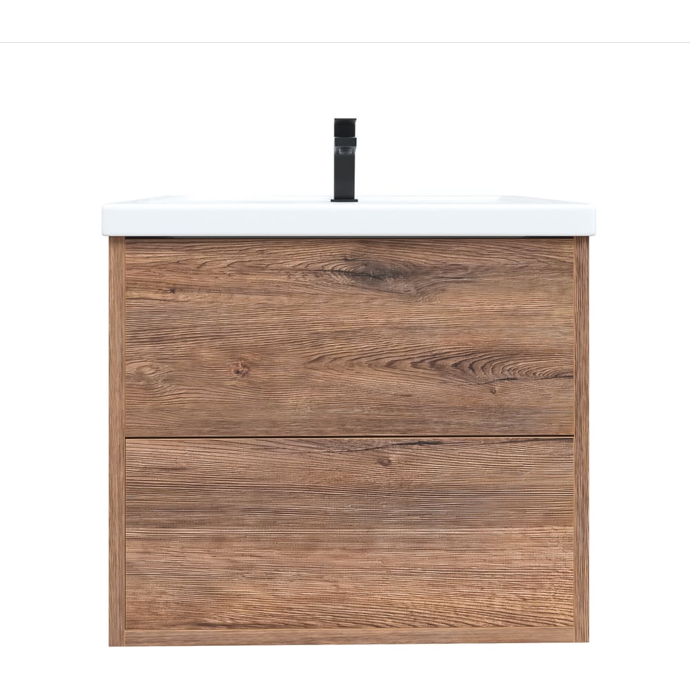 Изображение товара Подвесная тумба для ванной Sanstar Siva 50, дуб веллингтон табак