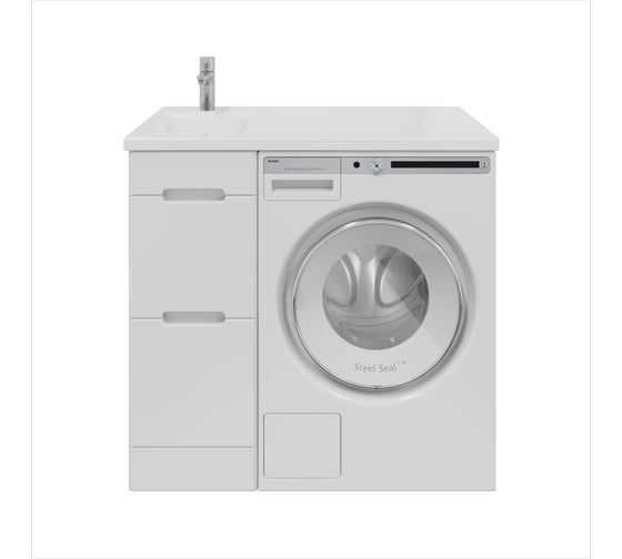 Изображение товара Напольная тумба для ванной комнаты Sanstar Толедо 40 с раковиной Даллас 100 левая, белая 427.1-1.4.1.КЛДАЛ