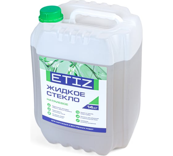 Изображение товара Жидкое натриевое стекло Etiz канистра 14 кг/10 литров 4620021582505
